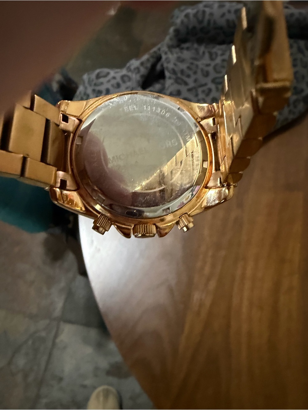 Michael Kors Women’s Gold Tone Crystal Accent Chronograph Watch - Picture 3 of 5